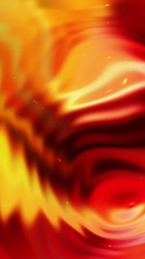 Vibrant Abstract Waves in Fiery Warm Yellow and Red Hues Evoke Emotion and .. Stock Footage 341781417