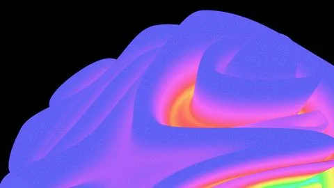 Vibrant Abstract Waves in Gradient Neon Colors Stock Illustration