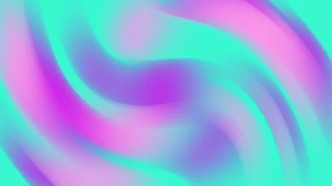 Vibrant Abstract Waves in Harmonious Turquoise and Purple Hues Stock Footage 341919092
