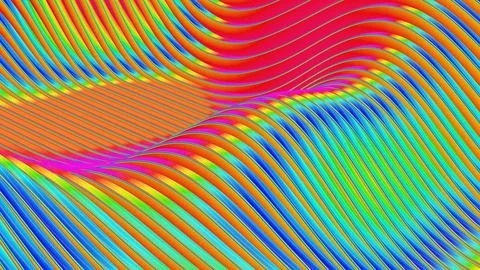 Vibrant Abstract Waves with Multicolor Gradient Patterns Illustrazione stock