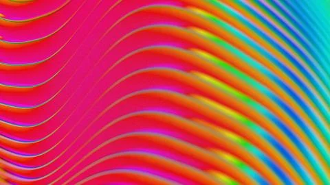Vibrant Abstract Waves with Multicolor Gradient Patterns Illustrazione stock