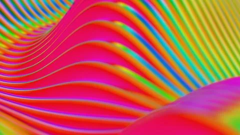 Vibrant Abstract Waves with Multicolor Gradient Patterns Illustrazione stock