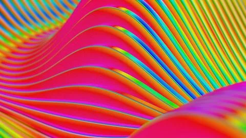 Vibrant Abstract Waves with Multicolor Gradient Patterns 스톡 일러스트