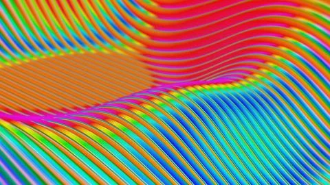 Vibrant Abstract Waves with Multicolor Gradient Patterns Stock Illustration
