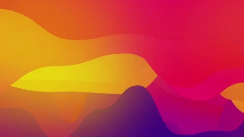 Vibrant Abstract Waves of Orange, Pink, and Purple Hues with Flowing Forms Video stock 341919282