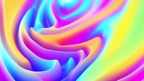 Vibrant Abstract Waves Radiating Colorful Energy in a Digital Spectrum Stock Footage 341781616