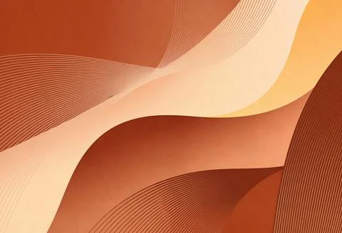 Vibrant abstract waves in warm orange hues for modern design Stock Illustration