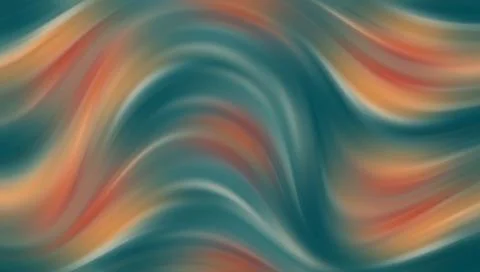 Vibrant abstract wavy background with orange and teal hues Stock Illustration