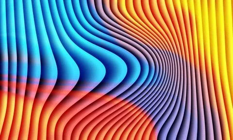 Vibrant abstract wavy lines pattern with colorful gradient texture creating 스톡 일러스트