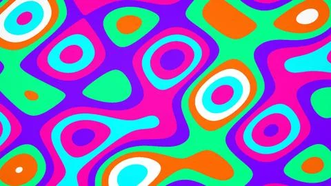 Vibrant Abstract Wavy Pattern with Colorful Organic Shapes Ilustración de archivo