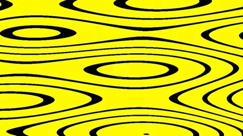 Vibrant abstract yellow and black flowing wave background seamless pattern Stock Footage 342115924
