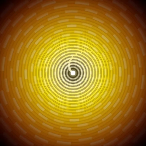 Vibrant abstract yellow and orange circular spiral light background for ene.. Stock Footage 345690375