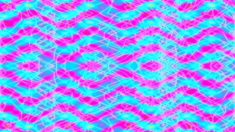 Vibrant Abstract Zigzag Pattern with Neon Glow - Digital Art Background Stock Footage 332500051