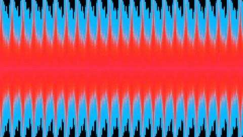 Vibrant abstract zigzag wave pattern in neon green and deep blue backdrop Stock Footage 339333164