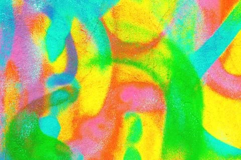 Vibrant Acid Wave Pattern in Neon Green, Yellow, Pink for 70s, Y2K Design Stock Photos