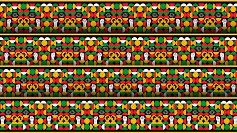 Vibrant African Geometric Pattern Background for Emancipation Day and Junet.. 스톡 일러스트