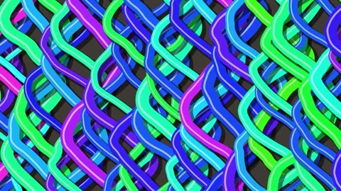 Vibrant Algorithmic Wavy Lines Moving Background Full HD Stock Footage 336213133