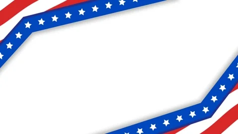 Vibrant American Flag Border Background for Patriotic Family Day Events. 库存影片 340076501