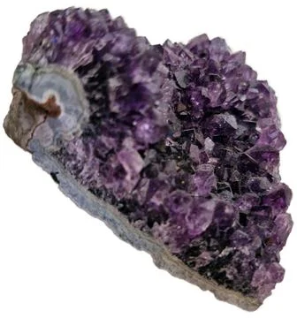 Vibrant Amethyst Geode Slice Stock Photos