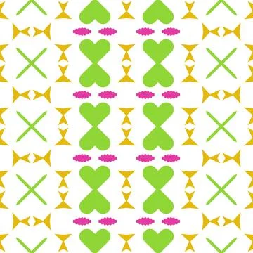 Vibrant and abstract pattern composed of an array of shapes and colors in variou 스톡 일러스트