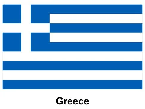 Vibrant and Bold Representation of Greece National Flag with Symbolism Stock Illustration