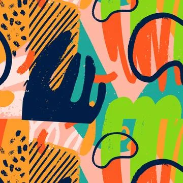 A vibrant and dynamic abstract pattern with a striking color palette Stock Illustration