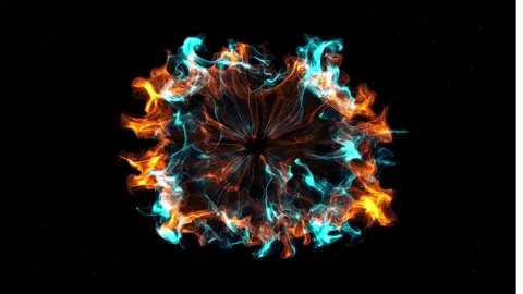 A vibrant and dynamic abstract video thumbnail with colorful flames 库存影片 314935090