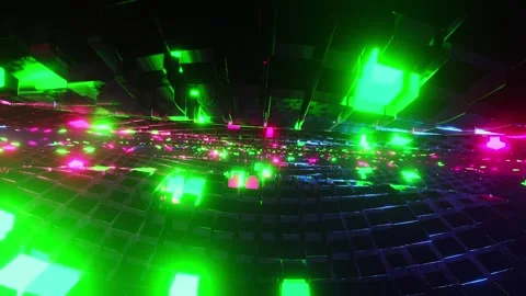 A Vibrant and Dynamic Adventure in the Matrix. Infinitely looped animation Stock Footage 259382897
