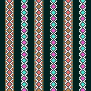 A vibrant and dynamic striped pattern with a variety of colors and shapes Stock Illustration