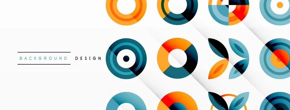 Vibrant and eye-catching vector background featuring a grid of colorful circles Stock Illustration