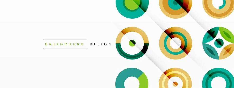 Vibrant and eye-catching vector background featuring a grid of colorful circles Stock Illustration