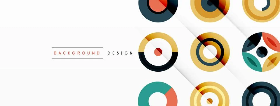 Vibrant and eye-catching vector background featuring a grid of colorful circles Stock Illustration