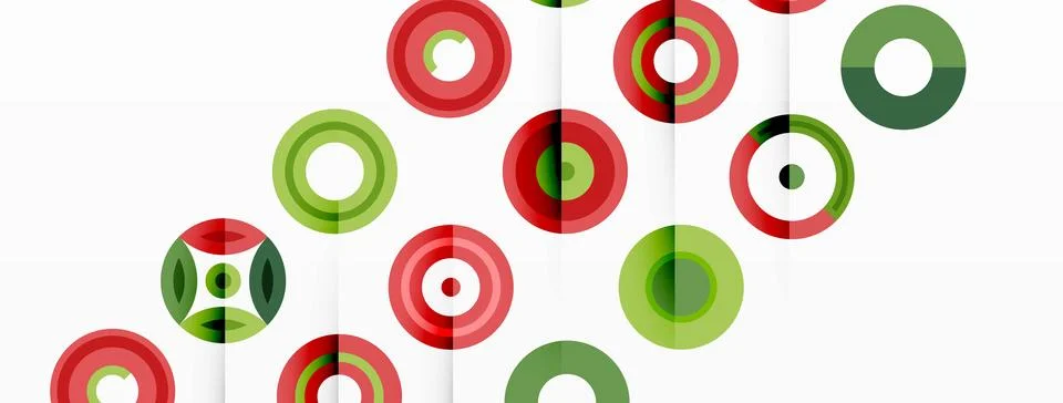 Vibrant and eye-catching vector background featuring a grid of colorful circles Stock Illustration