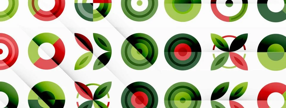Vibrant and eye-catching vector background featuring a grid of colorful circles Stock Illustration