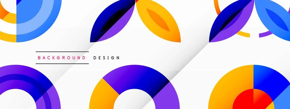 Vibrant and eye-catching vector background featuring a grid of colorful circles Stock Illustration