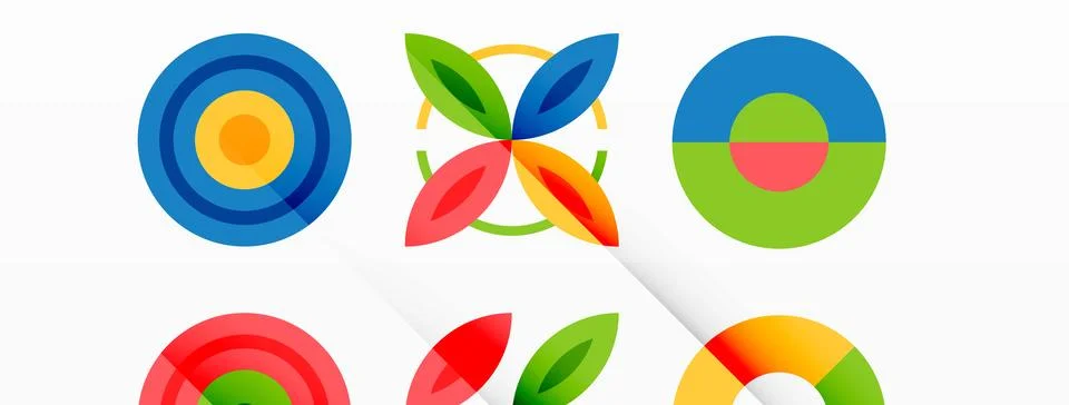 Vibrant and eye-catching vector background featuring a grid of colorful circles Stock Illustration