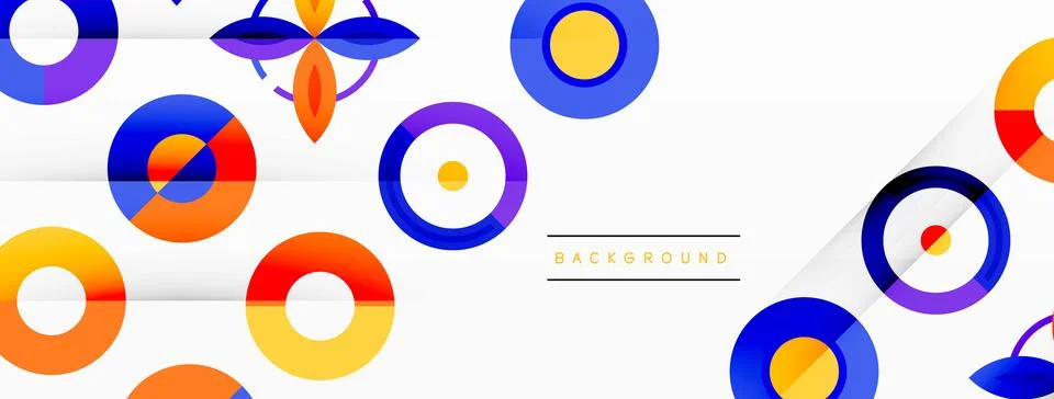 Vibrant and eye-catching vector background featuring a grid of colorful circles Stock Illustration