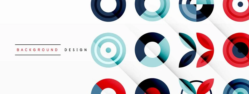 Vibrant and eye-catching vector background featuring a grid of colorful circles Stock Illustration