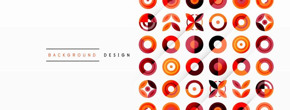 Vibrant and eye-catching vector background featuring a grid of colorful circles Stock Illustration