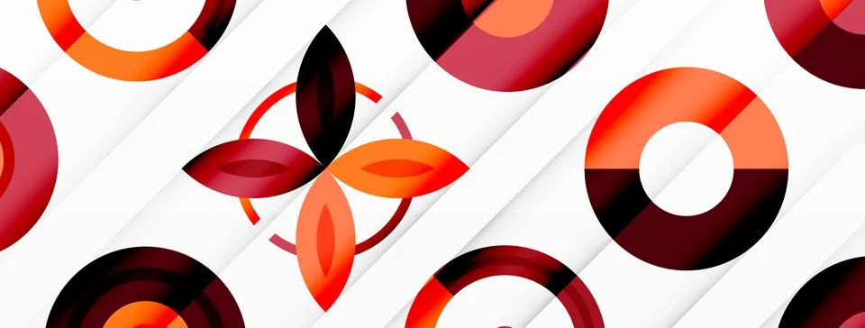 Vibrant and eye-catching vector background featuring a grid of colorful circles Stock Illustration