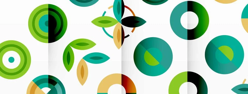 Vibrant and eye-catching vector background featuring a grid of colorful circles Stock Illustration