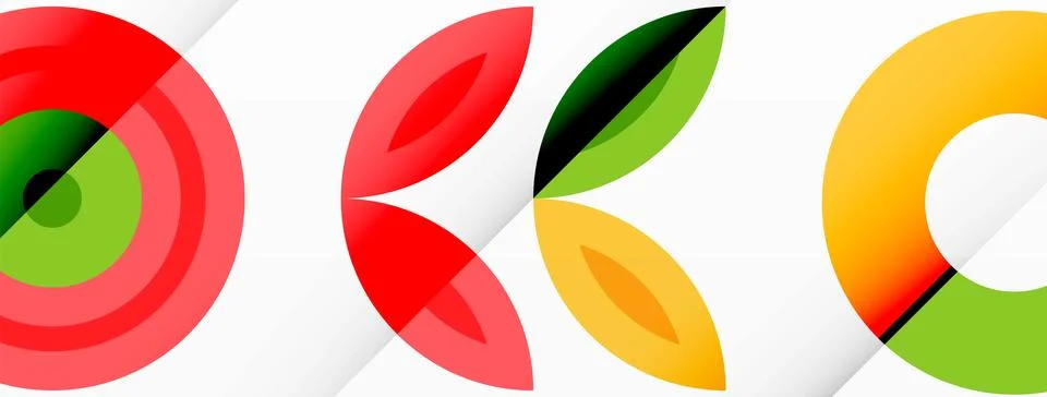 Vibrant and eye-catching vector background featuring a grid of colorful circles Stock Illustration