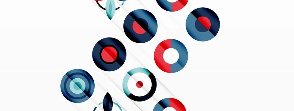 Vibrant and eye-catching vector background featuring a grid of colorful circles Stock Illustration