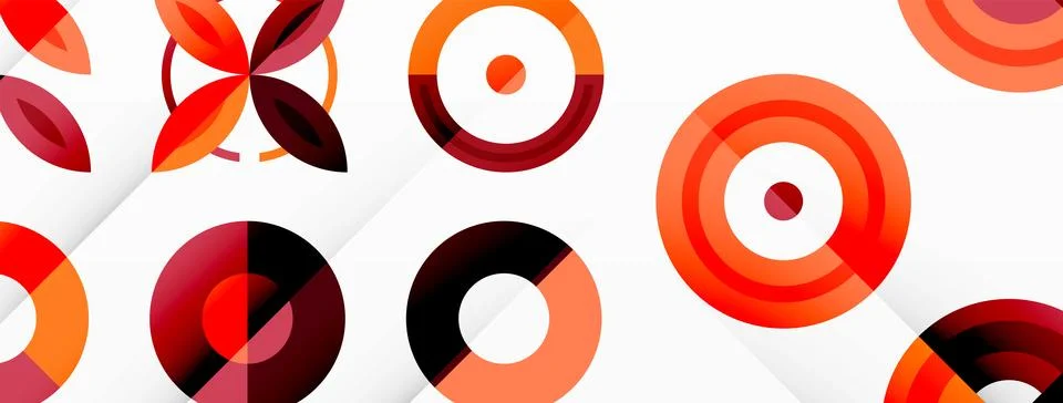 Vibrant and eye-catching vector background featuring a grid of colorful circles Stock Illustration