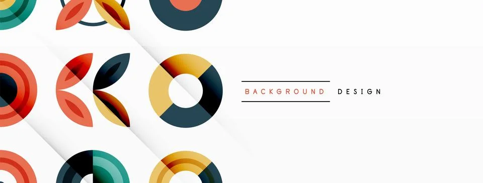 Vibrant and eye-catching vector background featuring a grid of colorful circles Stock Illustration