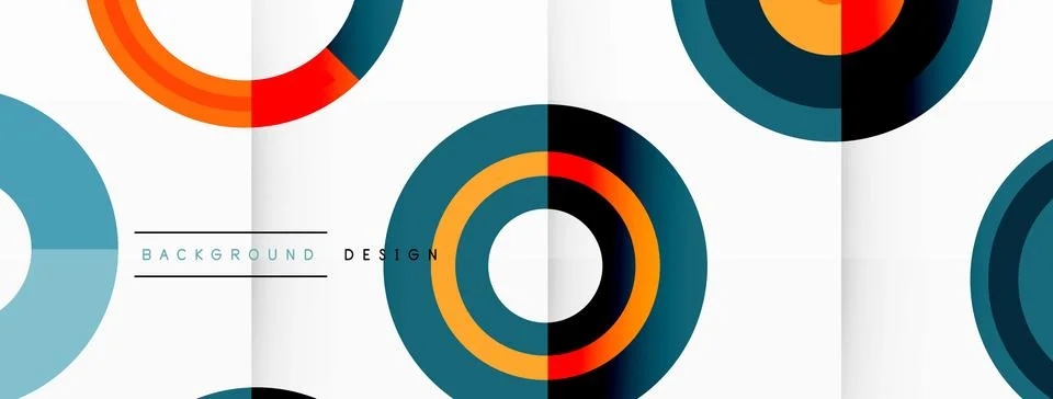 Vibrant and eye-catching vector background featuring a grid of colorful circles Illustrazione stock