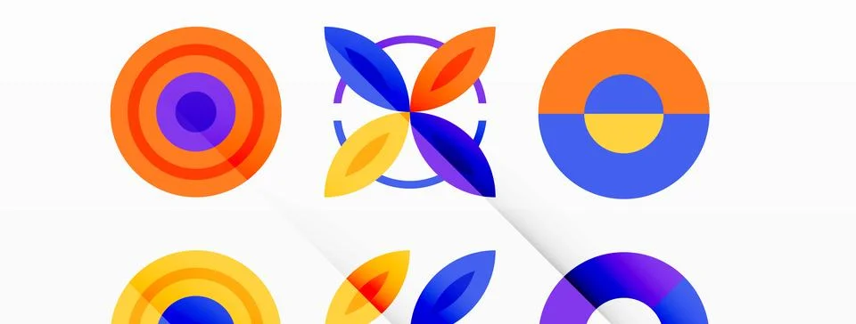 Vibrant and eye-catching vector background featuring a grid of colorful circles Stock Illustration
