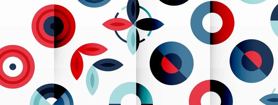 Vibrant and eye-catching vector background featuring a grid of colorful circles Stock Illustration