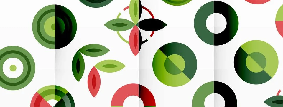 Vibrant and eye-catching vector background featuring a grid of colorful circles Stock Illustration