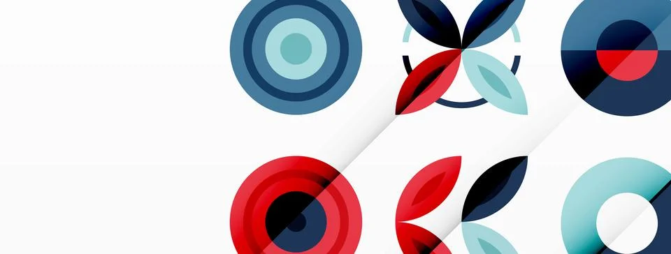 Vibrant and eye-catching vector background featuring a grid of colorful circles Illustrazione stock